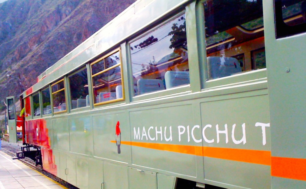 Chegando a Machu Picchu de trem